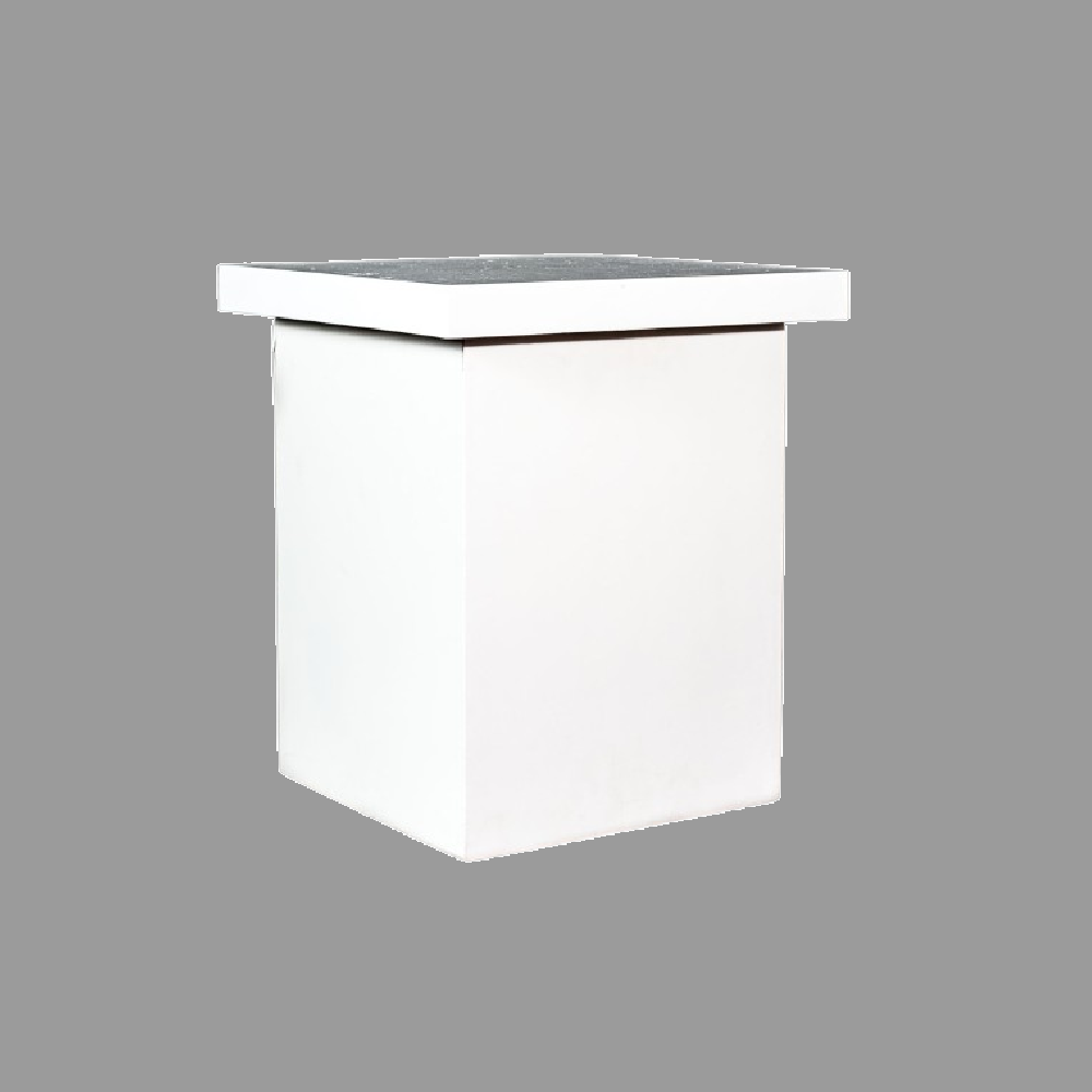 Mesa Lateral Quadrada Branca