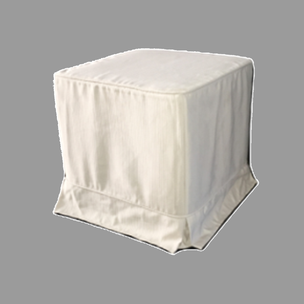 Pufe Quadrado P c/ Capa Branca