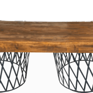 Mesa Retangular Industrial - Pé Trançado