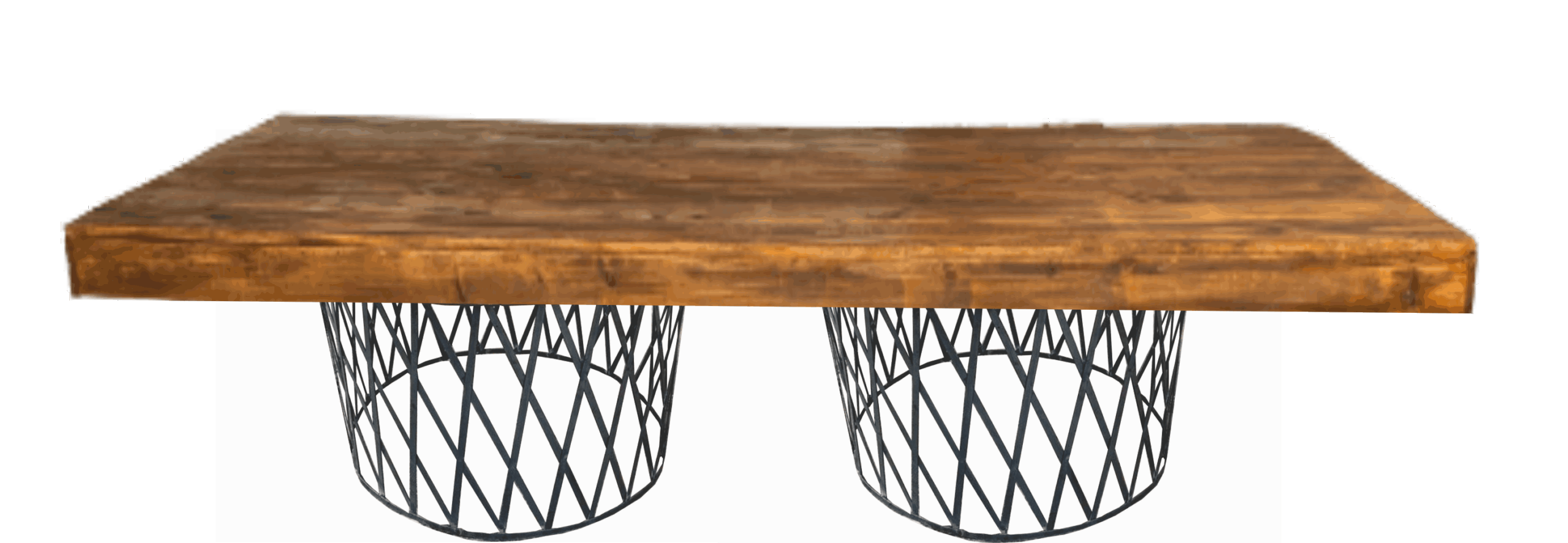 Mesa Retangular Industrial - Pé Trançado