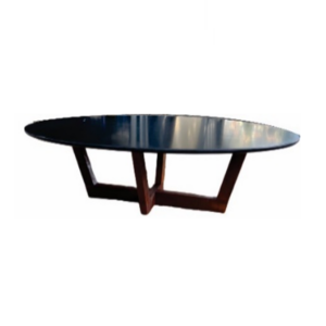 Mesa de Centro Oval Preta